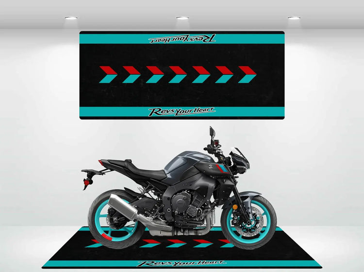 VIKAMA Racing Parking Floor Mat Anti-Slip Long Strip Bedside Rug for Bedrooms Durable Motorcycle Display Pad Home Decoration