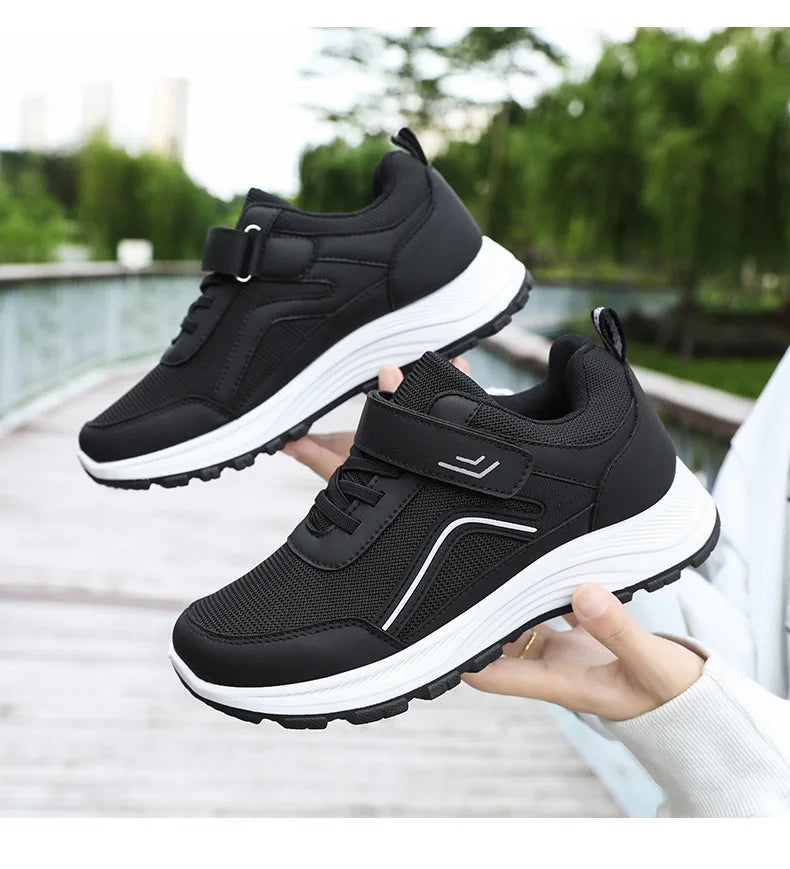 Women's Autumn New Shoes Breathable and Comfortable Walking Shoes Winter Sneakers Women Velcro Sneakers  Casual Shoes