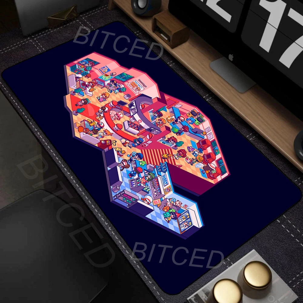 Art Anime Mouse Pad Colorful Gamer Cabinet Mousepad P-pokemon Keyboard Rug Laptop Gaming Rubber Non-slip Pc Accessories Desk Mat