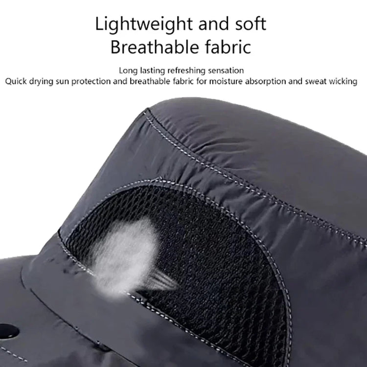 Summer Sun Hats UV Protection Outdoor Hunting Fishing Cap For Men Women Hiking Camping Visor Bucket Hat Neck Flap Fisherman Hat