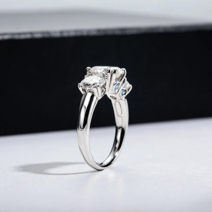 Carnica Luxury 925 Sterling Silver 5CT Real Moissanite Ring D Color Closed Band for Women GRA Diamond Wedding Jewelry Gift Hot