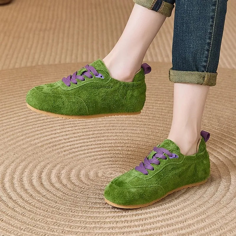 Women's 2026 New Suede Boodles Shoes, Women's Flat Training Shoes, Women's Sport Shoes Luxury Designer Shoes for Women
