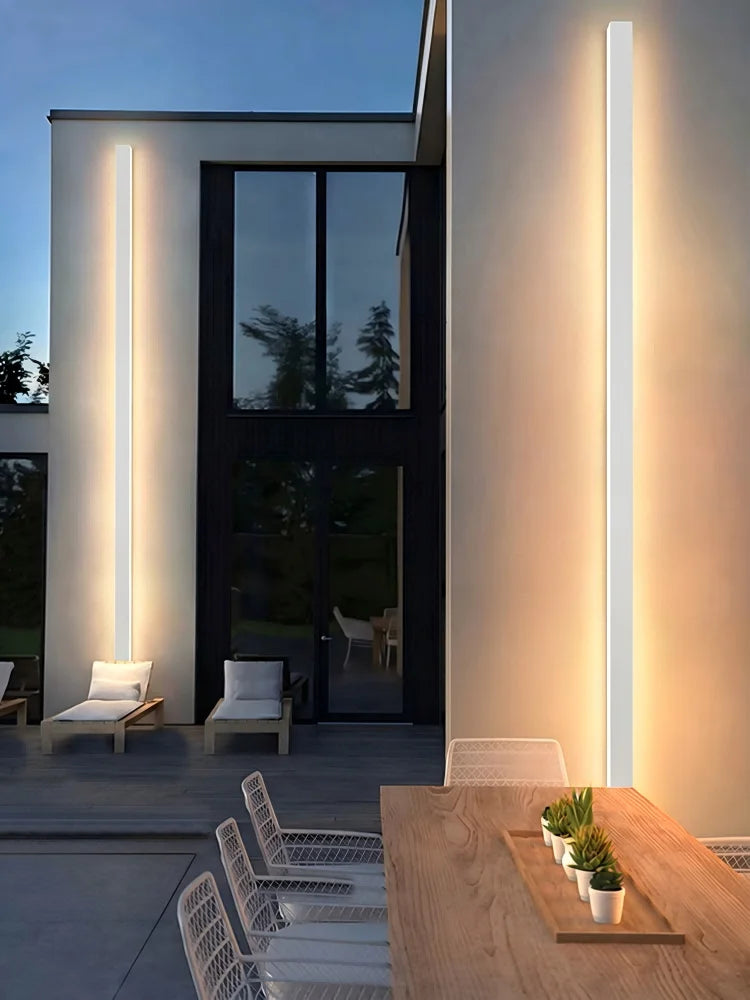 Waterproof LED Wall Light Minimalist LED Outdoor Wall Lamp Black Balcony Terrace Indoors Wall Decor IP65 Outside Garden Lights