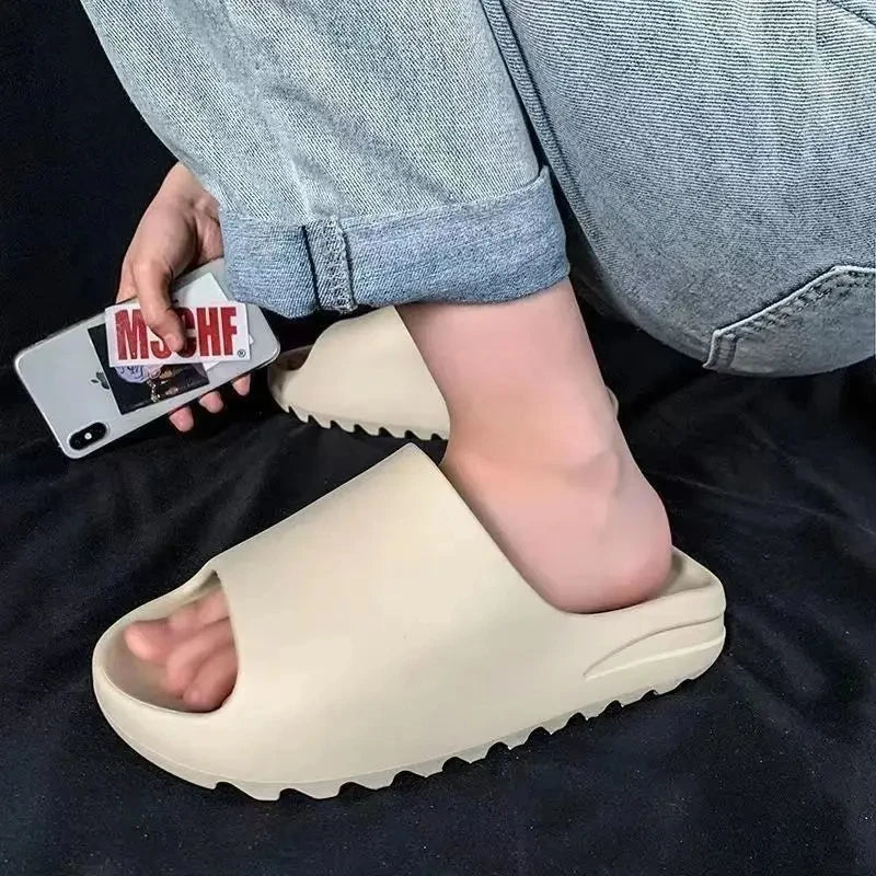Litfun Fashion Summer Men Slippers Classic Thick Sole Coconut Shoes Women Casual EVA Flat Slippers Unisex Outdoor Beach Sandals