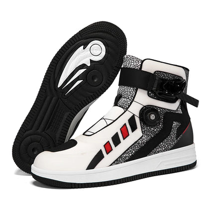 Motorcycle Riding Boots Unisex High Top Anti-Slip Wear-Resistant Comfortable Four Season Motorbike Shoes for Street Off-Road