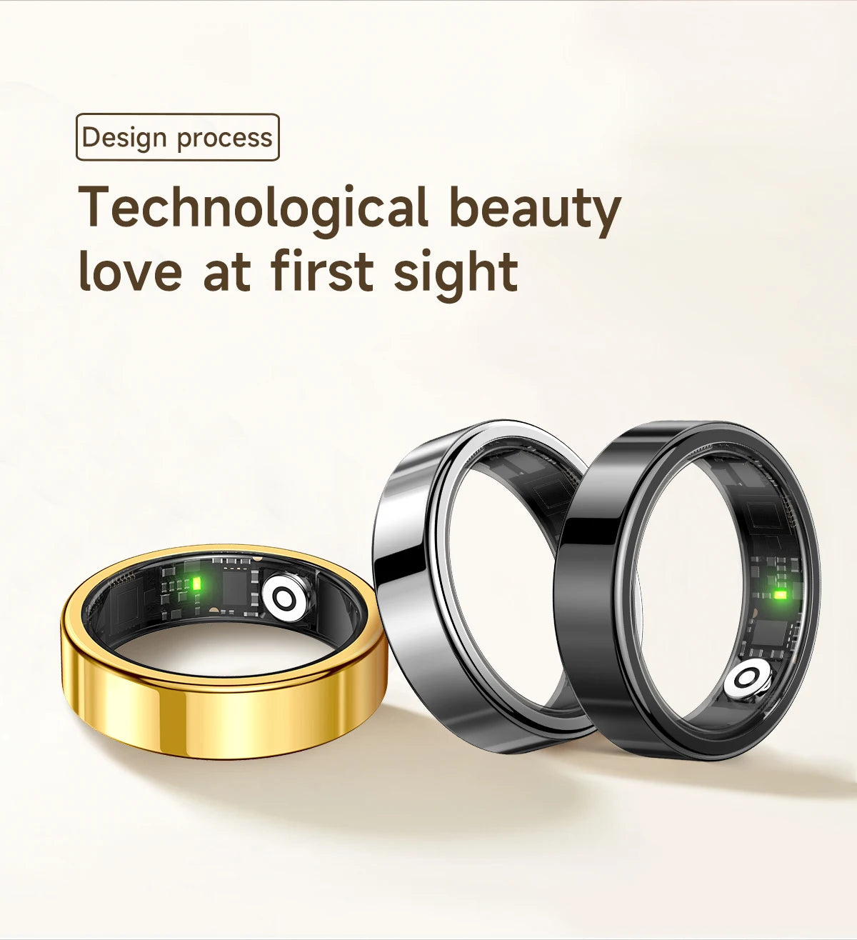 R10 Smart Ring with Charging Case for Men Women, Health and Sleep Monitor, 5ATM Waterproof, Multi-sport Mode, Smartring 2026 New