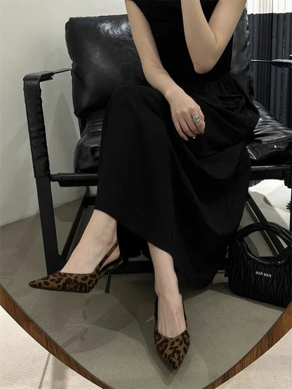 Luxury High Heels Sandals Women Sexy Pointed Toe Shoes for Woman Slippers New Party Shoes Pumps Elegant Slides Mujer Zapatos