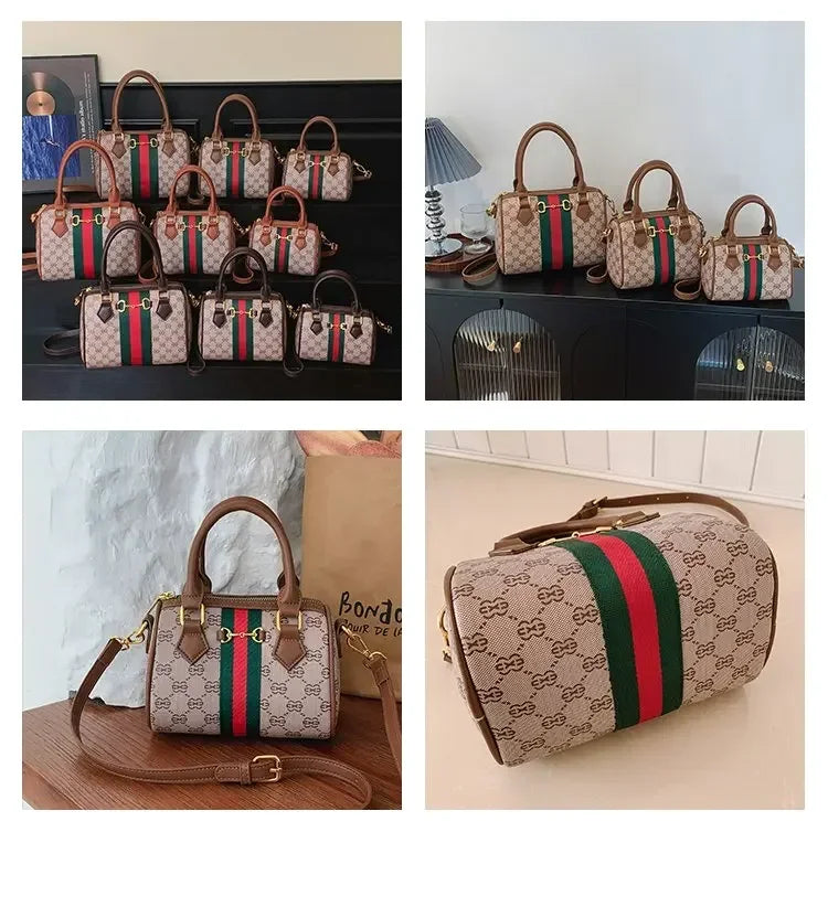 High-end Leather Diaper Bag for Ladies Vintage Fashionable Simple Commuter Backpack Business Mens Womens
