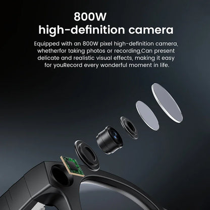 Smart Adjustable Color AI Glasses 800W Video Shooting 32G Memory Bluetooth Call Music Function for Video Shooting And Photograph