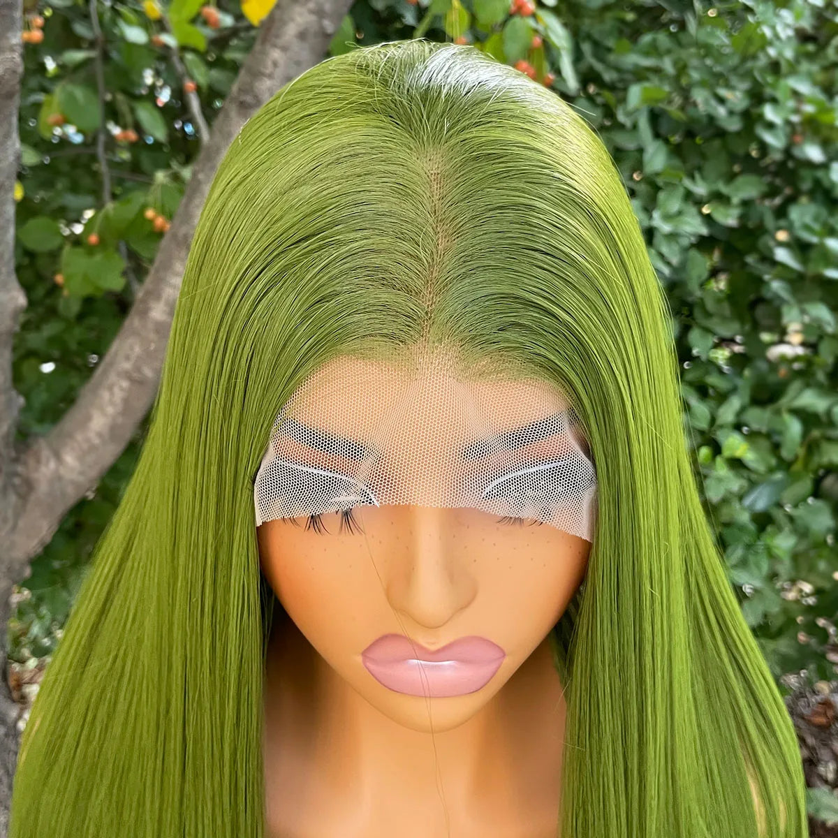 Green 13x4 Lace Front Wigs for Women 26 Inch Long Straight Synthetic Hair Wig Glueless 150% Density Natural Looking