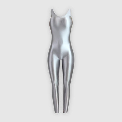 XClocKNYoung satin glossy Skin Bodysuit sports yoga Jumpsuits XClocKNYoung high Stretch satin glossy bodysuit