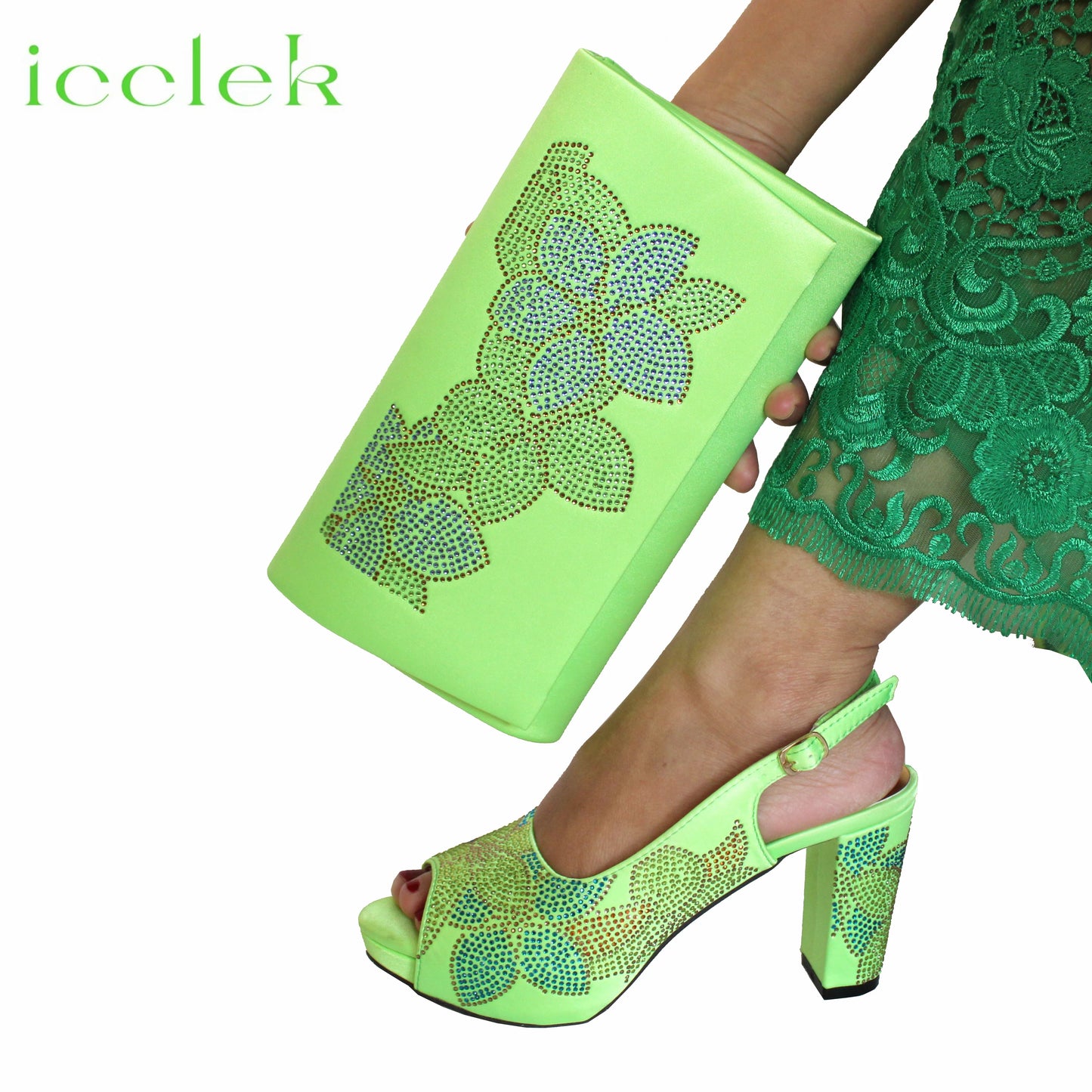 Baby Pink Flower Pattern Mature Pumps African Design Women Matching Shoes and Bag with Platform High Quality Sandals for Wedding