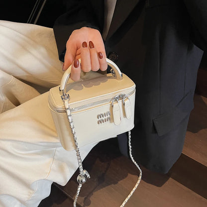 Women Square Handbags 2025 Spring Fashion Chains Crossbody Bags Soft PU Shoulder Bag Ladies Elegant Chic Mini Mobile Phone Bags