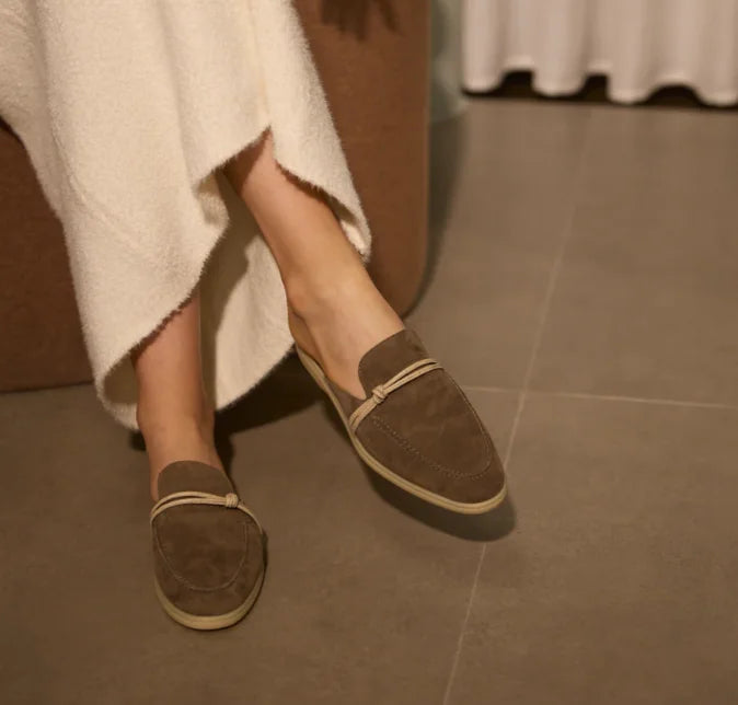 Designer Luxury Middle East Tassel Suede Leather Loafers for Women 2025 Slip On Slippers Flat Work Walking High Quality Shoes