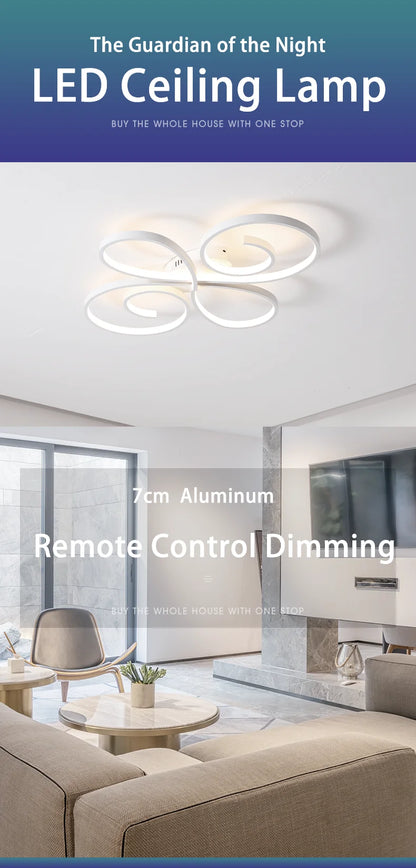 LED Ceiling Lights 110V 220V Remote Dimming  APP Modern 3 Colors Lamp  for Dining Room, Living Room Bedroom