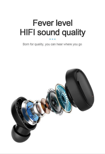 A6S TWS Earphones Wireless Bluetooth 5.1 Headphones Touch Control Earbuds With Mic Earphones Sport Waterproof Headset for xiaomi