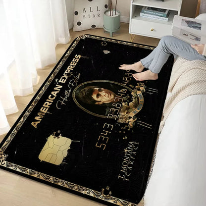 Stylish Movie Scarface Design Floor Mat Sofa Chairs Area Carpet for Living Room Decor Bedroom Non-Slip Bedside Soft Rug Doormat