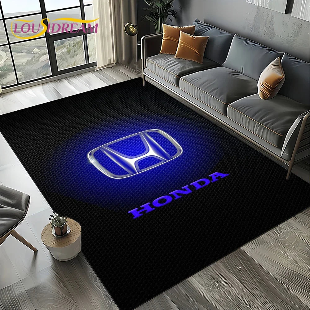 Racing Car H-HONDA HRC Motorcycle Carpet Rug for Living Room Bedroom Home Sofa Decoration,Kids Area Rug Non-slip Floor Mat Gift