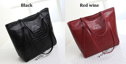 Crocodile Grain PU Leather Women Handbags Large Capacity Female Big Totes Woman Shoulder Bags Shopping Bag Bolsa Feminina