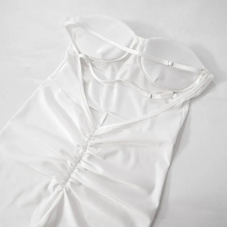 Black White Red Streetwear Tunics High Waist Overalls New Women Backless One Piece Jumpsuits Sexy Sleeveless Strapless Playsuits