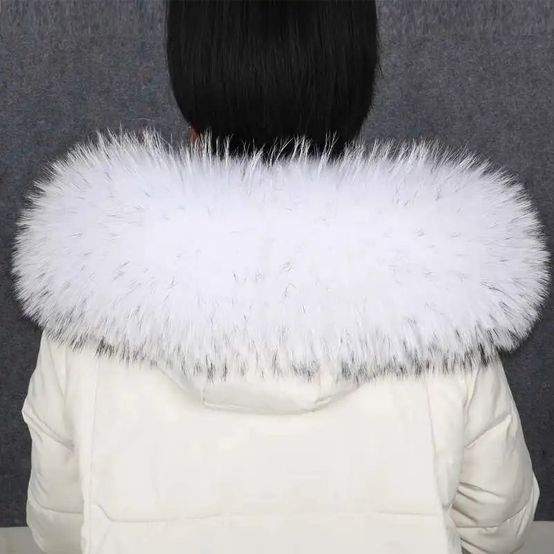 2025 Winter Raccoon Fur Collar Women Men Luxury Natural Fur Hood Trim Decors For Coat Jacket  Genuine Real Fur Shawls Scarves