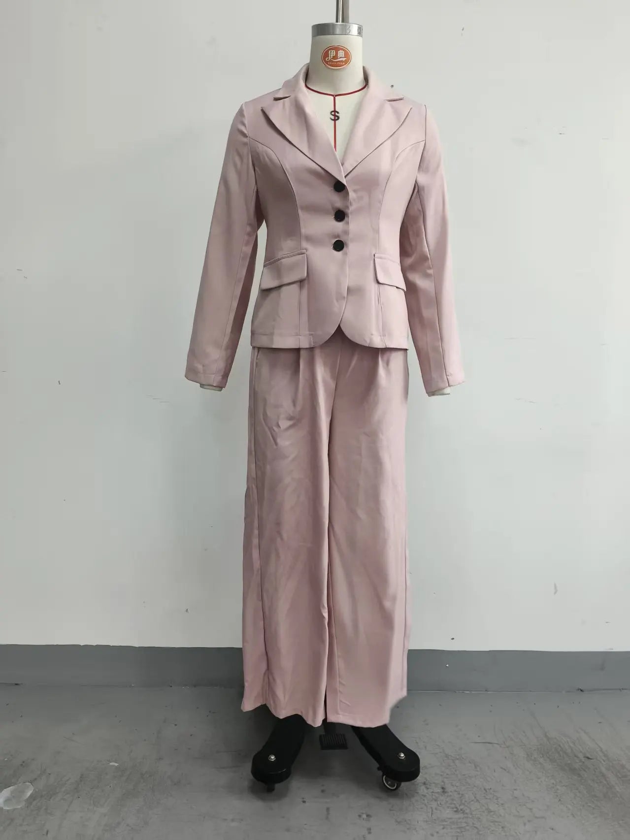 Autumn New Women's Long-sleeved Suit Shirt 2-piece Set Fashion Pocket Suit Collar Slim Temperament Female Office Trousers Suit