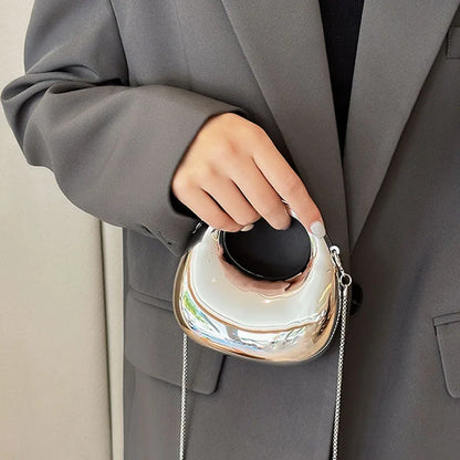 Luxury Designer Evening Clutch Clear Acrylic Women Handbags Fashion Shoulder Bag Half Moon Wedding Purses Party Tote Ladies