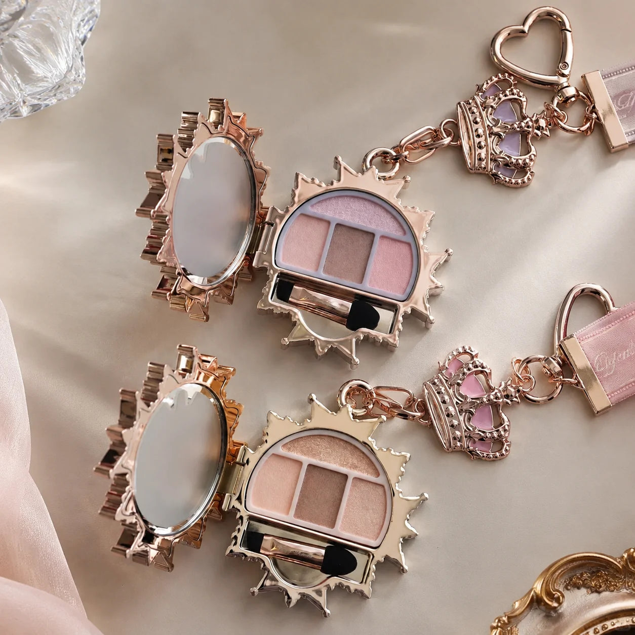 Flower Knows Knight Unicorn Eyeshadow Palette Charm Mini Makeup Accessory Fantasy Unicorn Design Cosmetic Bag Decoration