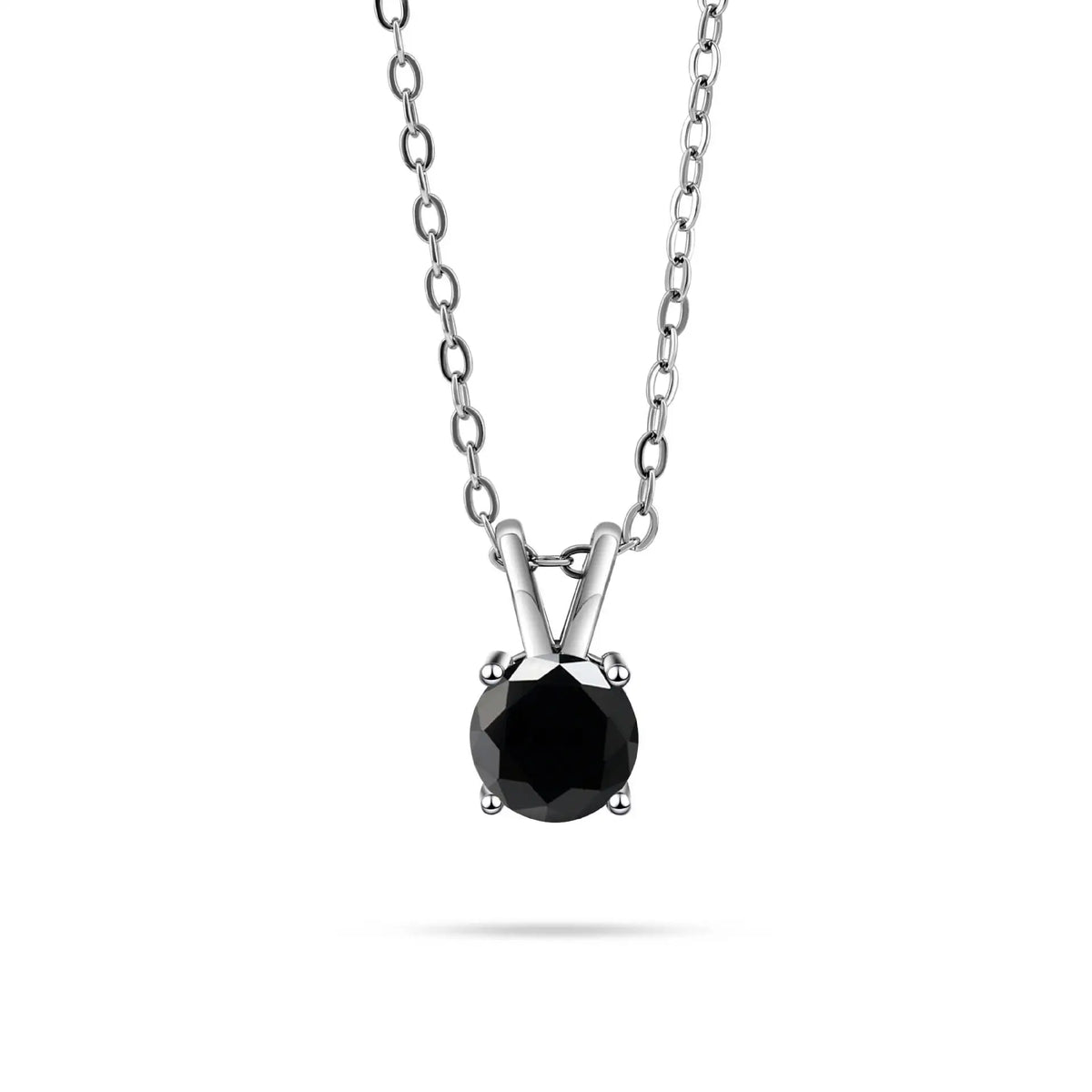 1CT 925 Silver Double Bail Four Prong Round Solitaire Pendant Necklace Round Cut D VVS1 Multi Color Moissanite Gift Fine Jewelry