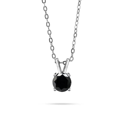 1CT 925 Silver Double Bail Four Prong Round Solitaire Pendant Necklace Round Cut D VVS1 Multi Color Moissanite Gift Fine Jewelry