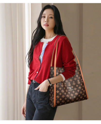 Genuine Brand High Quality Leather Casual Tote Luxury Handbags Women Bags Designer Shoulder Top-handle Bags for Women Sac A Main