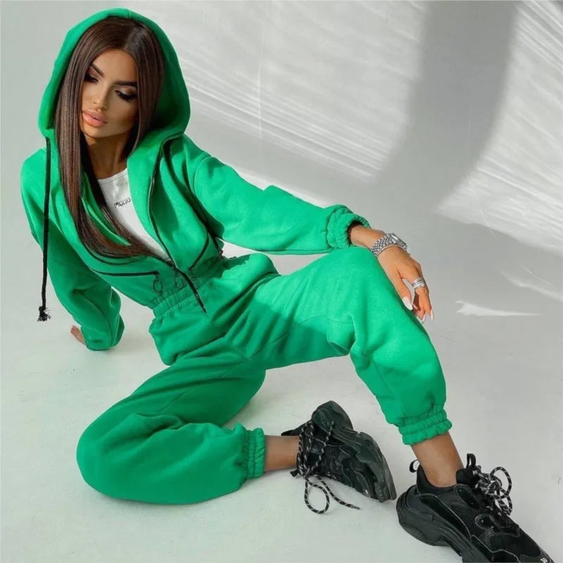 Female Hoodies Jumpsuits One Piece Outfit Warm Fleece Sport Long Sleeve Jumpsuit Women Sportswear Playsuit Zipper Overalls 2024