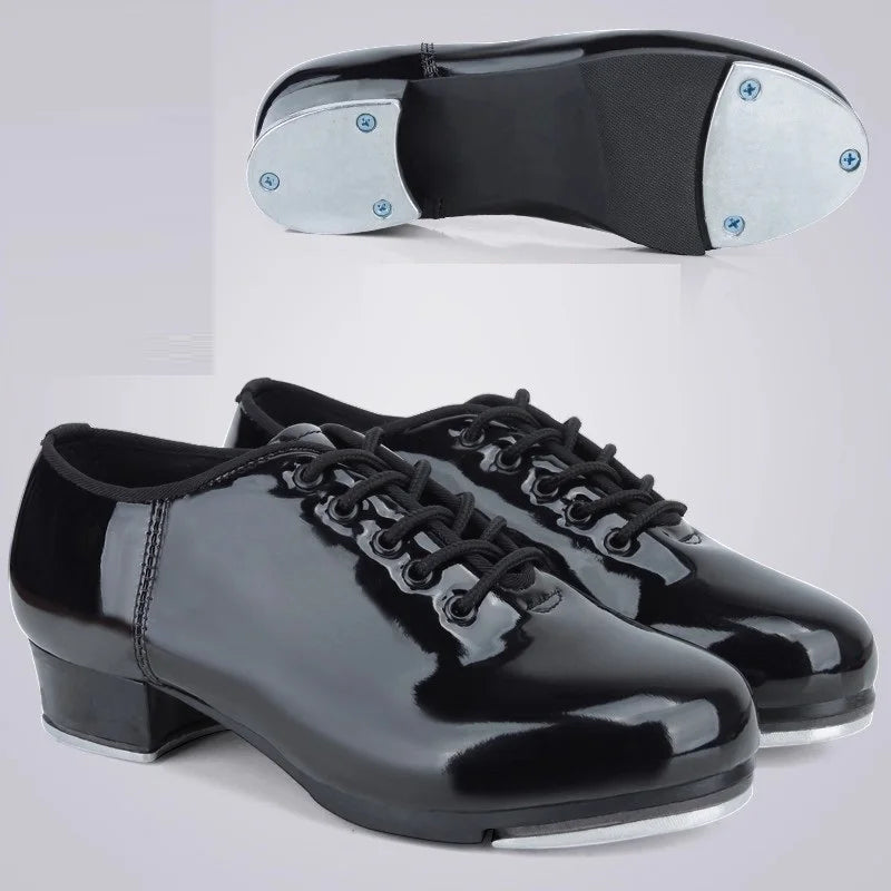 Sports Dance Shoes Adult Children Performance Tap Dance Shoes Soft Sole Natural Leather Shoes Step Sneakers Dance Shoes
