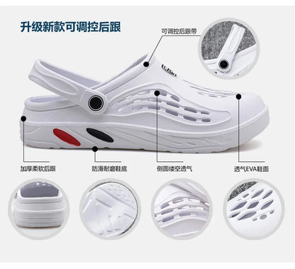 Summer Unisex Clogs Sandals Shoe Men Woman Hoof Thongs Stamp Garden Beach Big Size 36-49 Slippers for Men's Shoes Zapatos Hombr