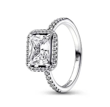 Luxury Original 925 Sterling Silver Heart-shaped Bow Flower Ring fit Women's High-end Jewelry Parties Valentine's Day Gifts