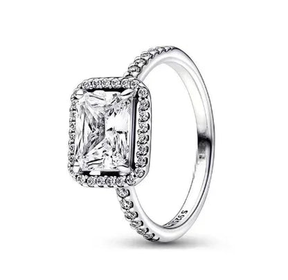 Luxury Original 925 Sterling Silver Heart-shaped Bow Flower Ring fit Women's High-end Jewelry Parties Valentine's Day Gifts