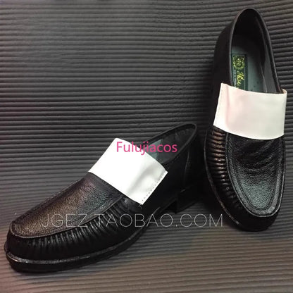 Fulujiacos Michael Classic Leather Shoes Sole Easy Moonwalk Tap Dancer