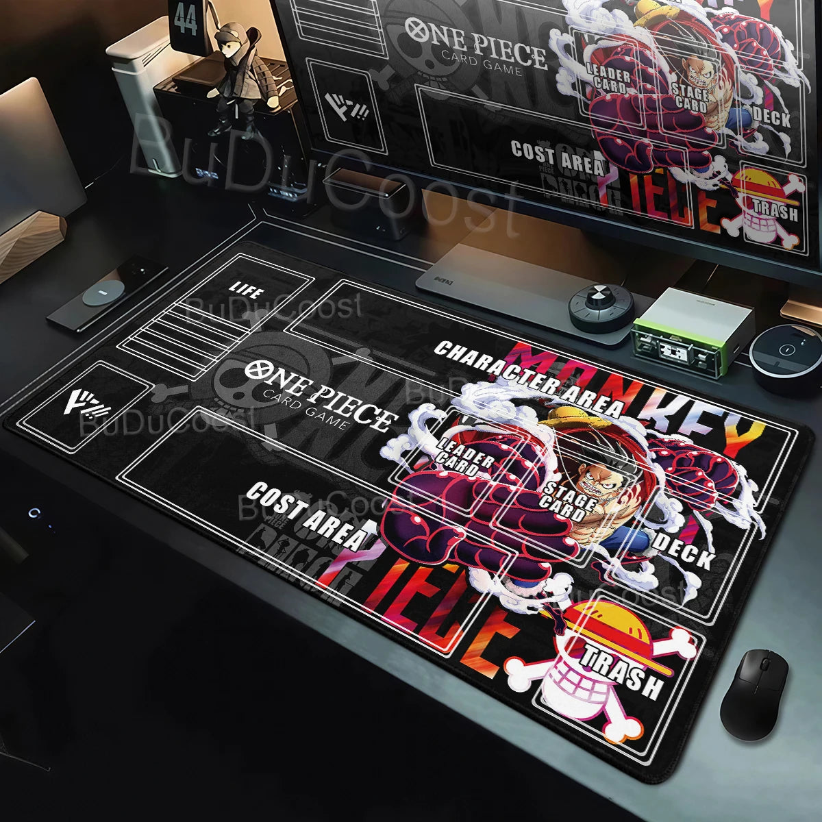 One Piece Zoro Luffy Card Battle Mat Opcg Single Player Board Game Card Battle Cards Pad 60X35cm Playmat PC Extended Mousepad