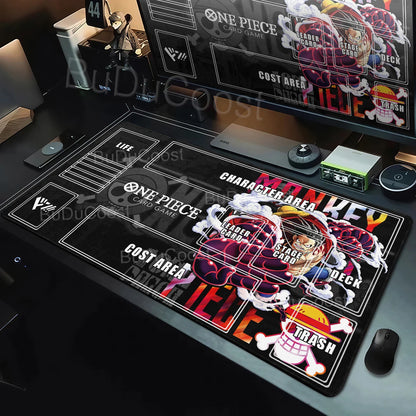 One Piece Zoro Luffy Card Battle Mat Opcg Single Player Board Game Card Battle Cards Pad 60X35cm Playmat PC Extended Mousepad