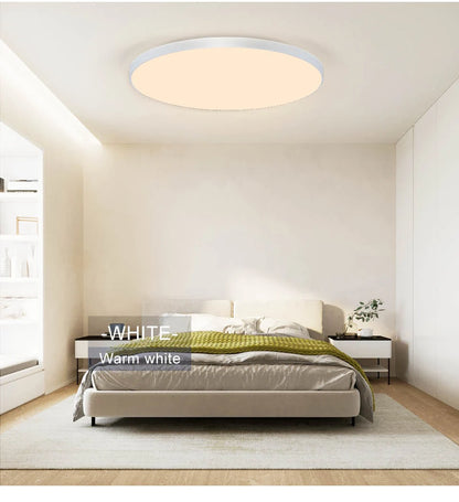 MARPOU Smart Ceiling Lamp LED Lamp for Bedroom Large Ceiling Lamps LED Lights with Remote Control Dimmable LED Lights for Room