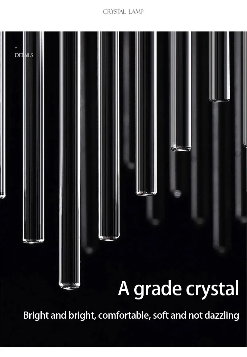 Modern Luxury Crystal Ceiling Chandelier Stainless Steel Living Room Lights Home Decor Dining Room Pendant Lamp Interior Bedroom