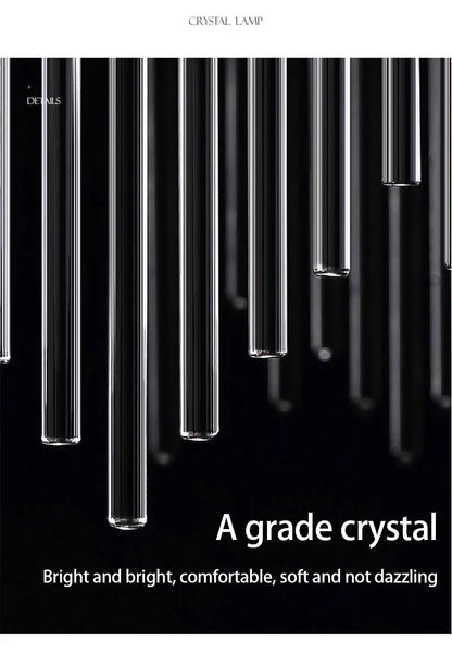 Modern Luxury Crystal Ceiling Chandelier Stainless Steel Living Room Lights Home Decor Dining Room Pendant Lamp Interior Bedroom