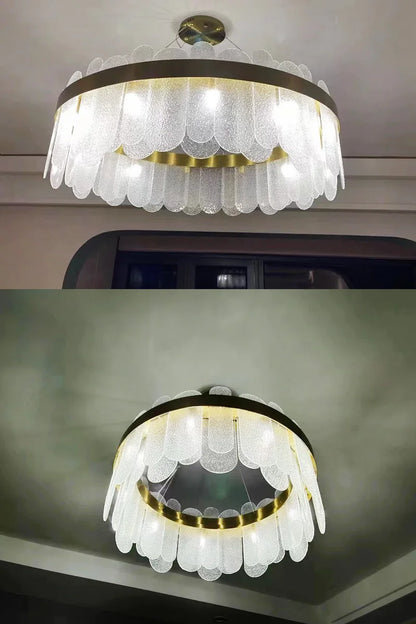 Modern Luxury Lustre Crystal Chandelier Living Room Ceiling Lights Dining Room LED Chandeliers Villa Gold Crystal Pendant Lamp