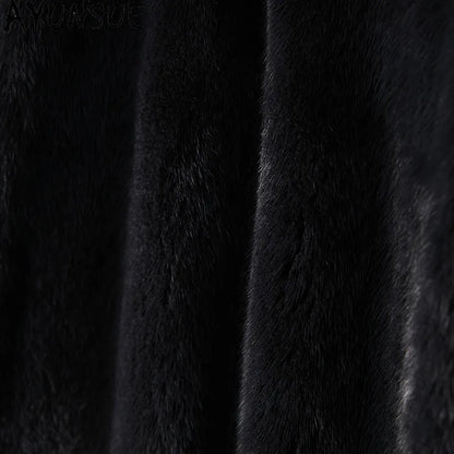 AYUSNUE Natural Whole Mink Fur Coat Men Clothing Fashion Winter Jacket Warm Real Fur Coats Male Long Sleeve زبر حقيقي للرجال