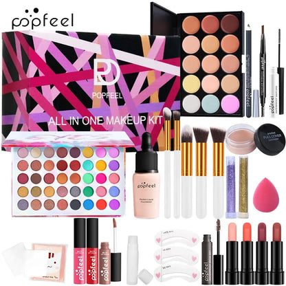 Professional Makeup Set Full Makeup Kit Eye Shadow Blush Foundation Face Powder Makeup Case Korean Cosmetic Christmas Gifts