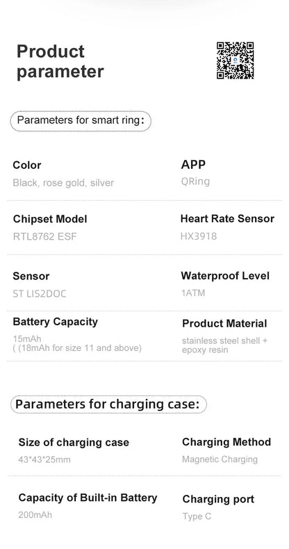 2026 R11C Smart Ring Men Women LED Display Screen Health Ring Heart Rate Sleep Monitor Waterproof Smartring for Android IOS