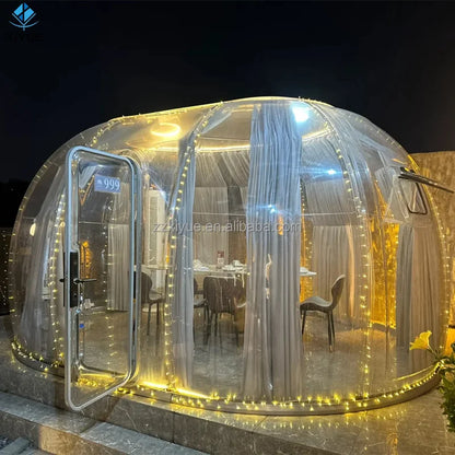 XIYUE Villa Garden Wind Resistance Pc Polycarbonate Planetarium Dome Tent Modular Domes Tent for Resorts Camping Geodesic Dome