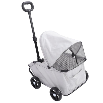 Multifunctional Pet Stroller with Canopy 4 Wheels Foldable Pet Strolling Cart for Small Dogs Cats Lightweight Easy Assembly