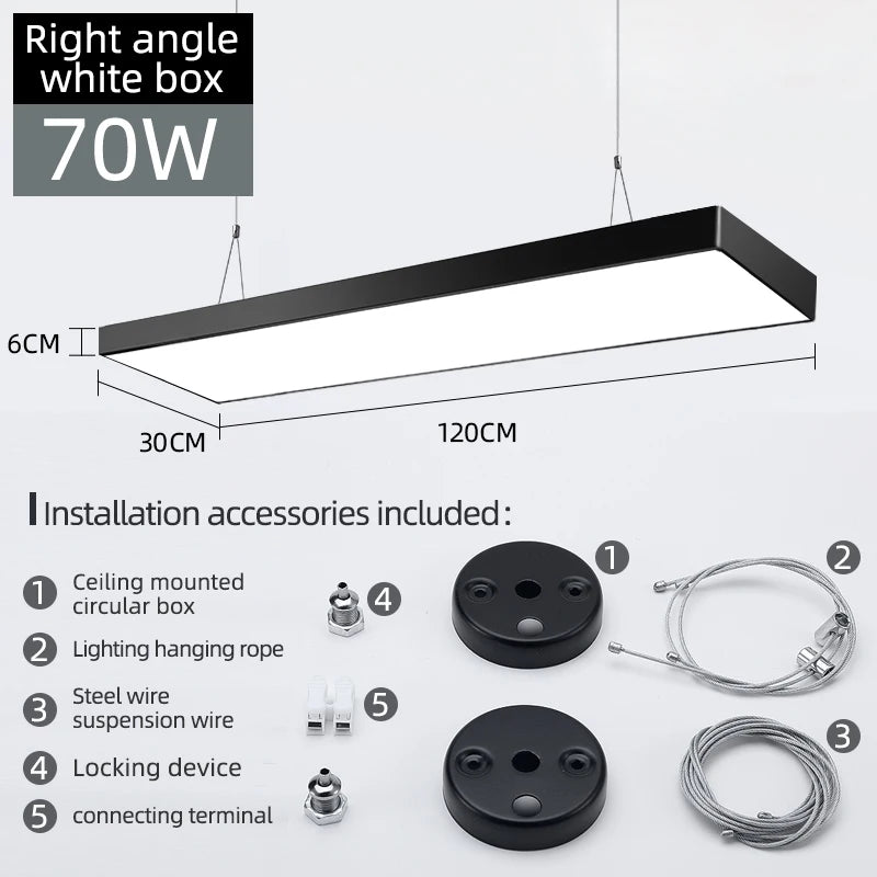 Large Energy-saving Pendant Lamp LED Ultra Wide Chandeliers High Bright Lighting Office Restaurant Home Living Room Lights LED