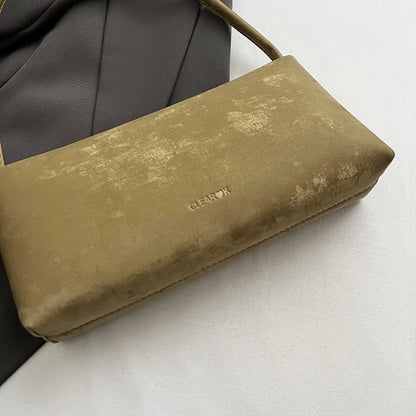 AMYMANG Women Small PU Leather Design Square Underarm Shoulder Bag 2026 New Trendy Crossbody Bag Female Handbags and Purses